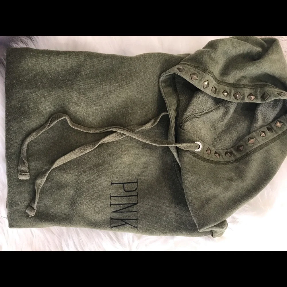 PINK-Studded hoodie - Picture 6 of 7